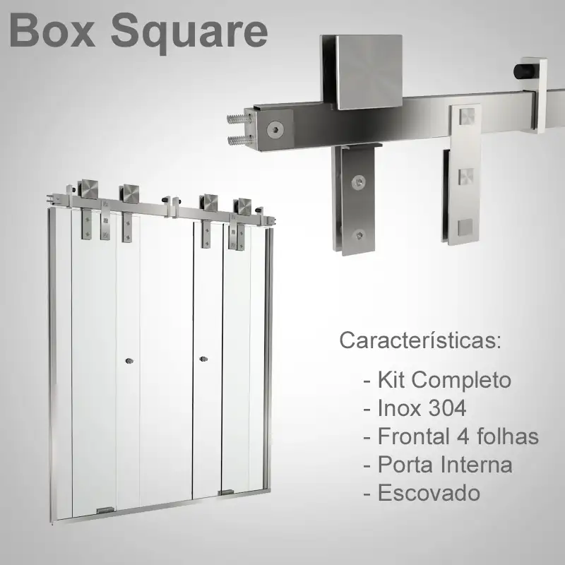 Frontal Interno 4 Folhas Escovado